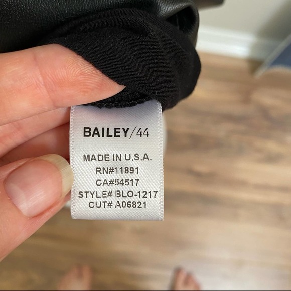 BAILEY 44 Black Vegan Leather Mini Dress Size Small - Picture 9 of 11